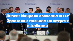Дизен: Макрона озадачил жест Эрдогана с пальцем на встрече в Албании