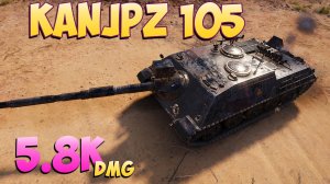 KanJPz 105 - 8 Фрагов 5.8K Урона - Надоедливый! - Мир Танков