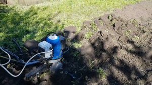 240429 Как вспахать целину тяжёлую почву электро культив