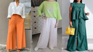 МОДНЫЕ ШИРОКИЕ БРЮКИ ДЛЯ ЖЕНЩИН 50+60+70+💖 КАК НОСИТЬ И В?