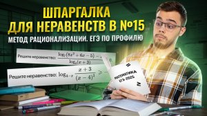 Логарифмические неравенства: метод рационализации №15 для ЕГЭ | Умскул