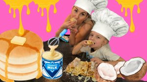 Блины Рафаэлло с мамой и дочкой! Нежный десерт своими руками. Простой рецепт!