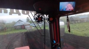 роторный плуг в работе вместе с т25