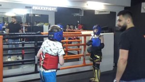 Устин на соревнованиях в клубе единоборств "Максфайт"