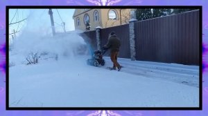 Самодельная снегоуборочная приставка к мотоблоку.