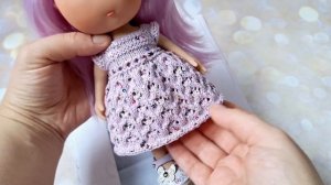 Вязаные наряды на кукол Littel Mia 23 см. по МК 🧥🩳👗👚