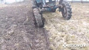 Первая весновспашка в 2025 г МТЗ 52 плн 3 35 пахота с предпл
