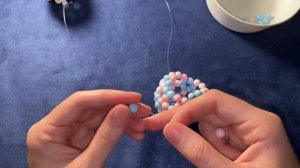 ЧАСТЬ 2. Елочная игрушка своими руками. Шар из бусин.