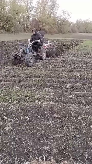 Прицепная Почвофреза к мотоблоку Нева. #мотоблок #мини смотреть онлайн