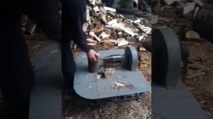 Винтовой дровокол складной, бензиновый двигатель.