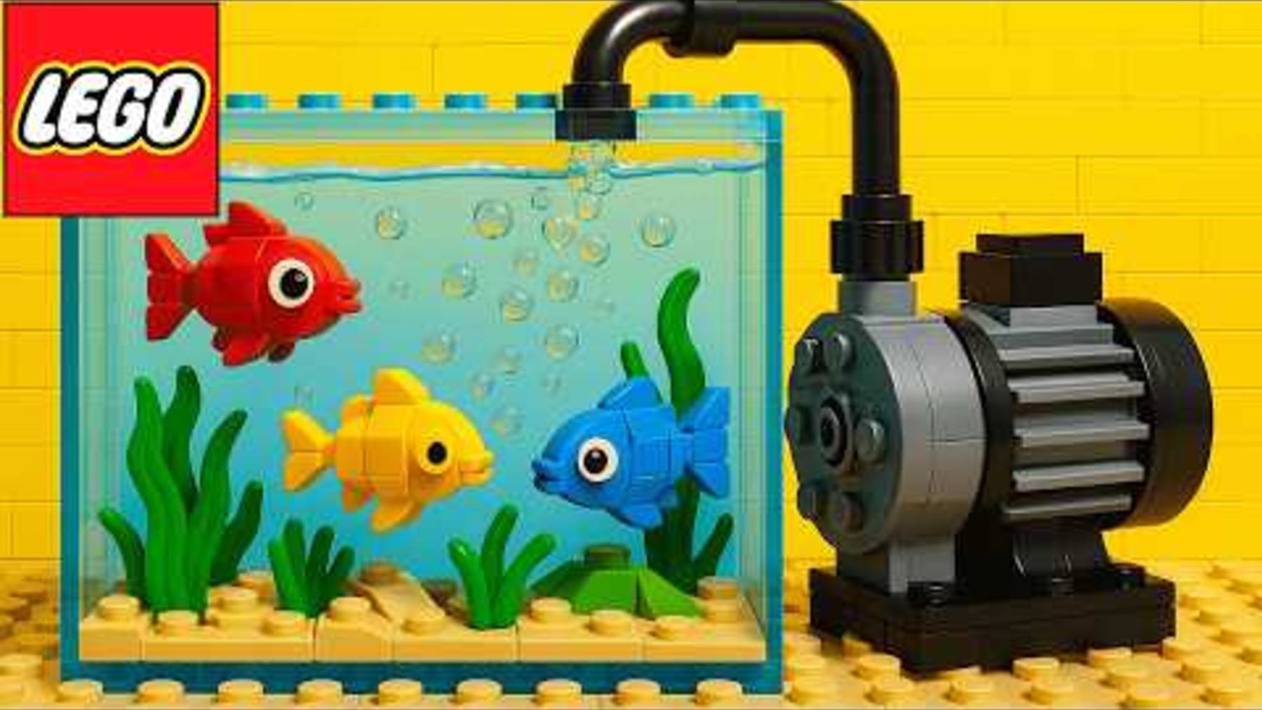 Я соорудил Гигантский Водяной насос из Конструктора Lego для своей рыбы 🐠 Лего Техник