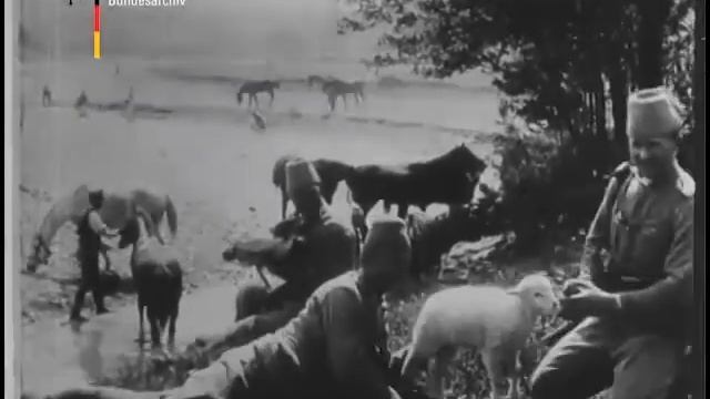 1915 Messter Woche newsreel 1915 (киножурнал времен ПМВ, Германия), unident Parade vor Enver Pascha.