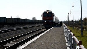Тепловоз ТЭП70БС-260. Прибытие на ст.Сарайский.