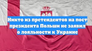 Никто из претендентов на пост президента Польши не заявил о лояльности к Украине