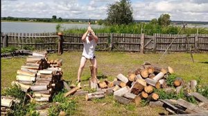 Аномальная жара в деревне | Худею на глазах ) | Разрубил дрова