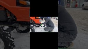 Установка переднего отвала на МиниТрактор КЕНТАВР Т15