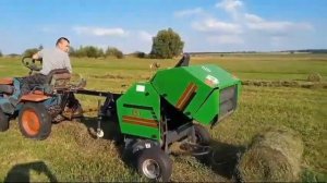 Минитрактор КМЗ-012 + прессподборщик, через КПП ГАЗ-69👍