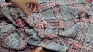 Ткань фуле фланель принт винтажная клетка