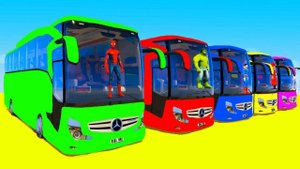 Мультики про красочные автобусы и водные мотоциклы для детей детские стишки