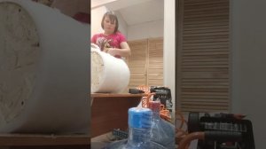 яркий пуфик своими руками #пуфик своими руками #