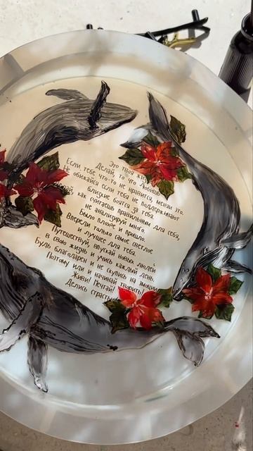 Как думаете ручки черные или золотые? #painting #epoxy смотреть онлайн