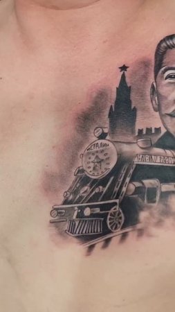 Тату Сталин на груди #мысюрги #tattoo #тату #сталин #мысюрги