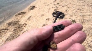 Пляжный поиск с металлоискателем в Феодосии перед нач