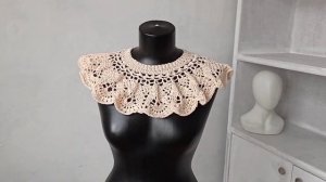 Ажурная кокетка крючком