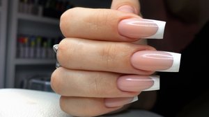 Коррекция. Аппаратный маникюр. Укрепление гелем . Френч