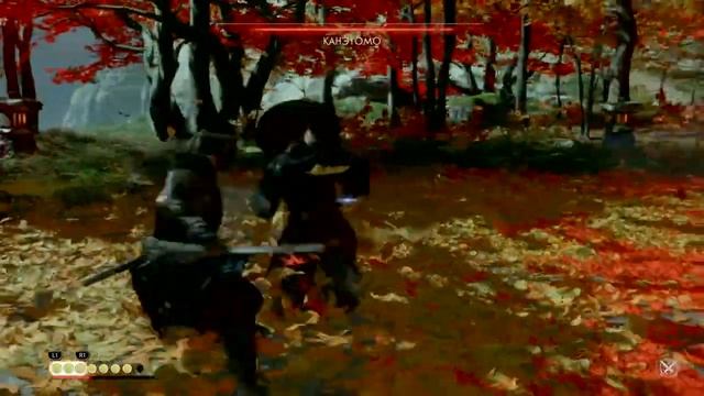 Ghost Of Tsushima_Поединок  под осенними листьями