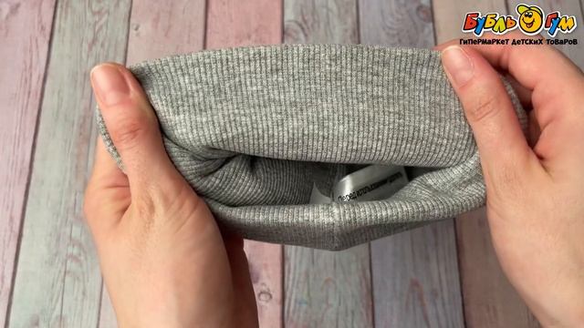 Шапка демисезонная Lanson Kids серая смотреть онлайн