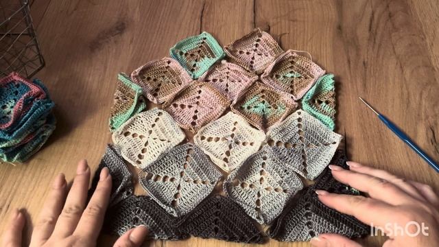 Мк. Летняя сумка - авоська крючком смотреть онлайн