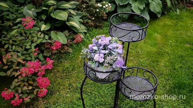 Кованая подставка для цветов БОРДЬЕ, тёмно-коричневая смотреть онлайн