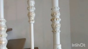 Кованые перила для винтовой лестницы.