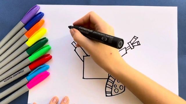 How to draw Robot WALLE / Рисунок робота / Kami menggambar robot / İmagen de un robot / Robot surat смотреть онлайн