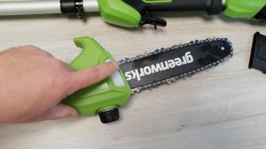 Распаковка — Высоторез аккумуляторный Greenworks 40V