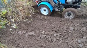 Двух корпусной плуг на Минитрактор