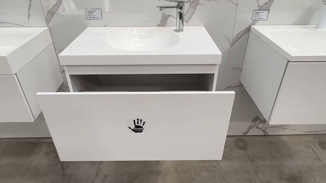 Бял влаго и водоустойчив PVC шкаф за баня CATANZARO 75 смотреть онлайн