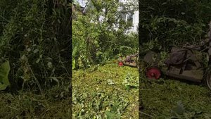 работа самодельной косилки мульчера по очень большой