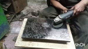 Психанул и начал шабрить болгаркой #шабрение #болгарк?