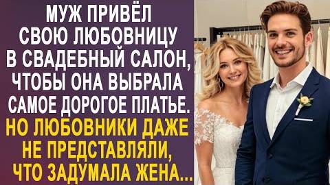 Муж привёл свою любовницу в свадебный салон, чтобы она выбрала самое дорогое платье. Но любовники...