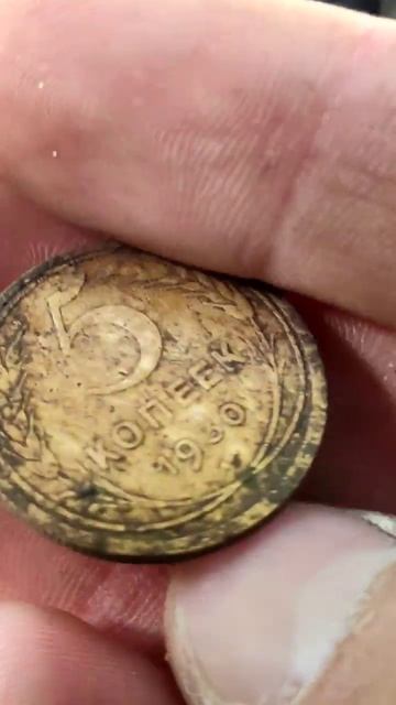 Нашел с металлоискателем в лесу советскую монету #коп смотреть онлайн