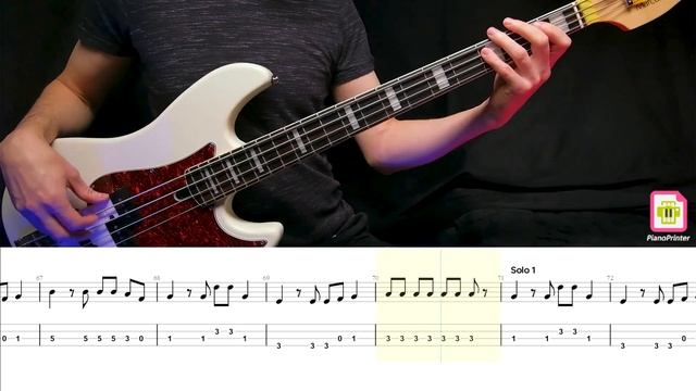 Пикник - Королевство кривых Bass Cover | Табы & Ноты смотреть онлайн