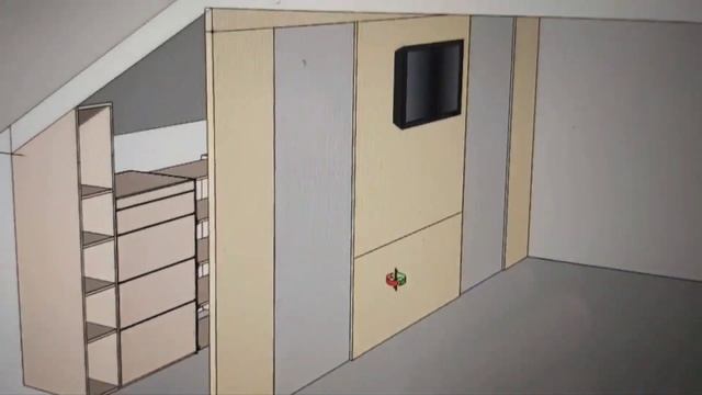 Гардеробная комната в  sketchup и реализация. #гардеробная смотреть онлайн