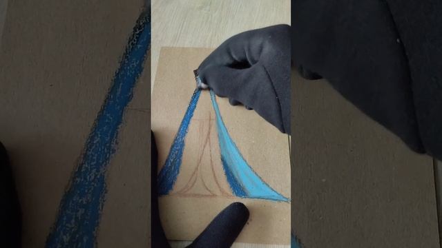 Набросок пастелью масляной. Платье в пол. смотреть онлайн