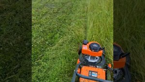 Газонокосилка Patriot PT 410 , заросший участок