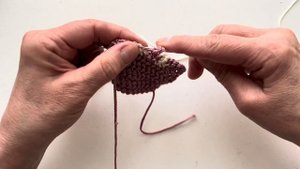 Как вязать жаккард крючком поворотными рядами