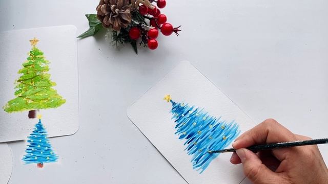 Как нарисовать елку акварелью?Шыршаларға арналған ид? смотреть онлайн