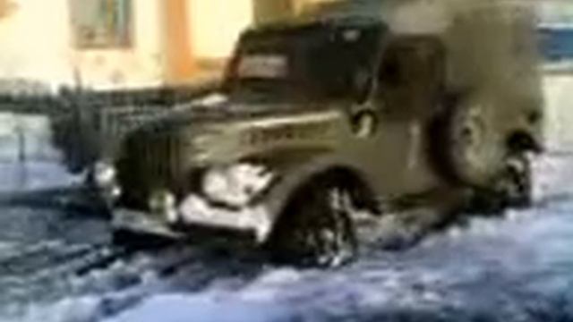 газ 69 прёт по снегу смотреть онлайн