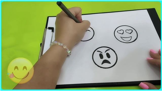 Как нарисовать Разные СМАЙЛИКИ ЭМОДЗИ |очень просто Р?
